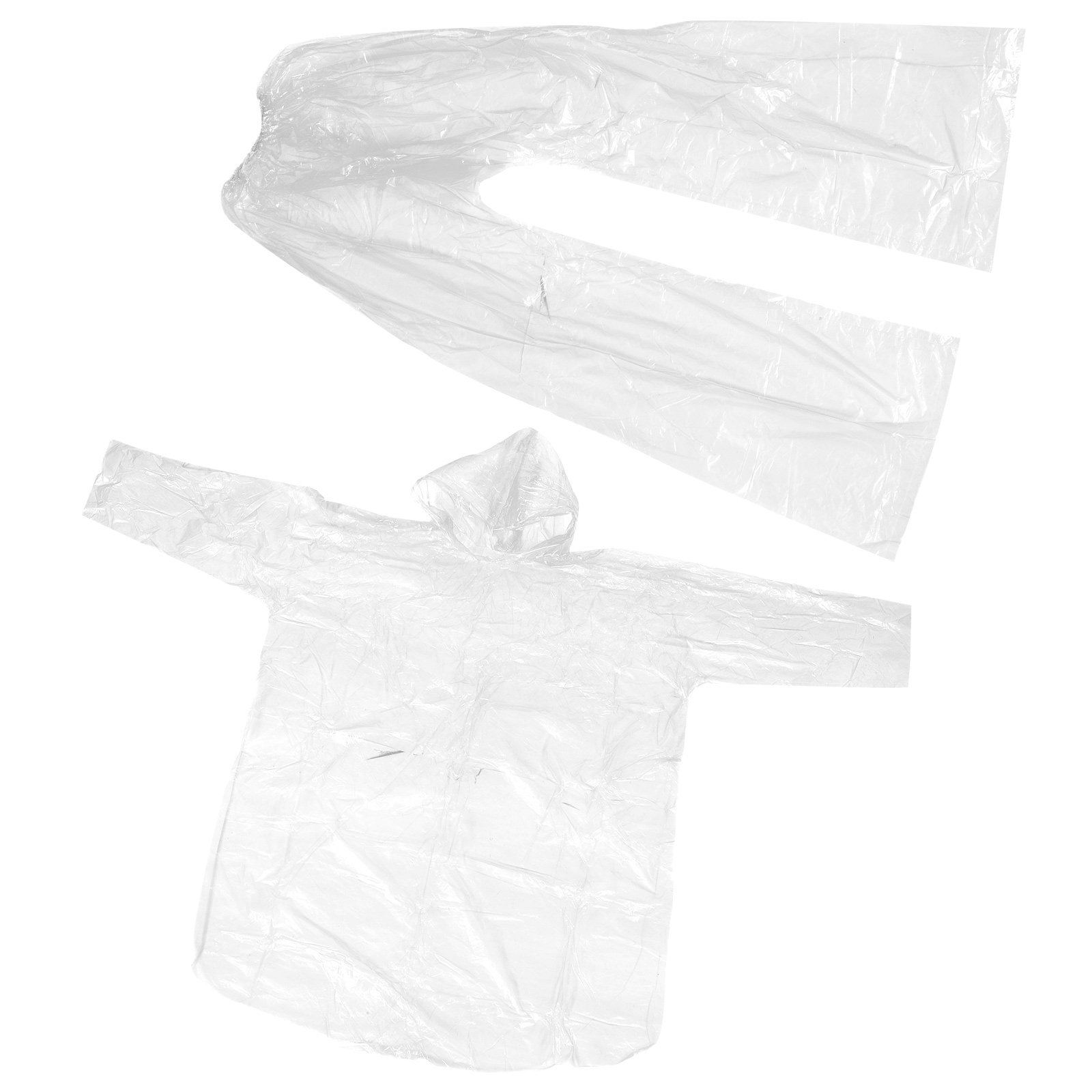 Hooded Clear Rain Poncho Set W - Emergency Poncho Rain recension och pris